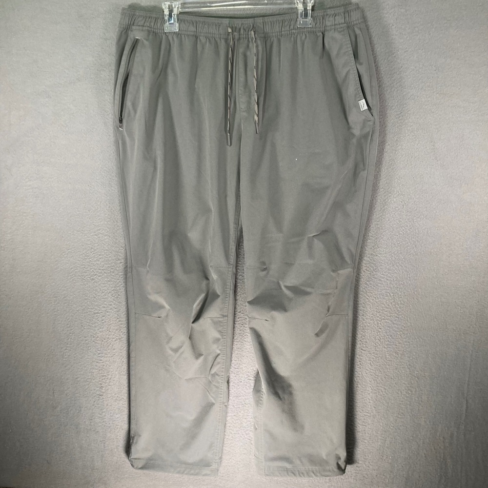 LL Bean Trail Pants Mens XL 28 Inseam Stretch Hiking Gray Elastic Waist